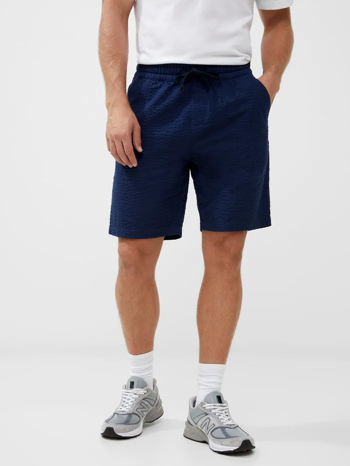Man Shorts French Connection Seersucker Shorts Navy