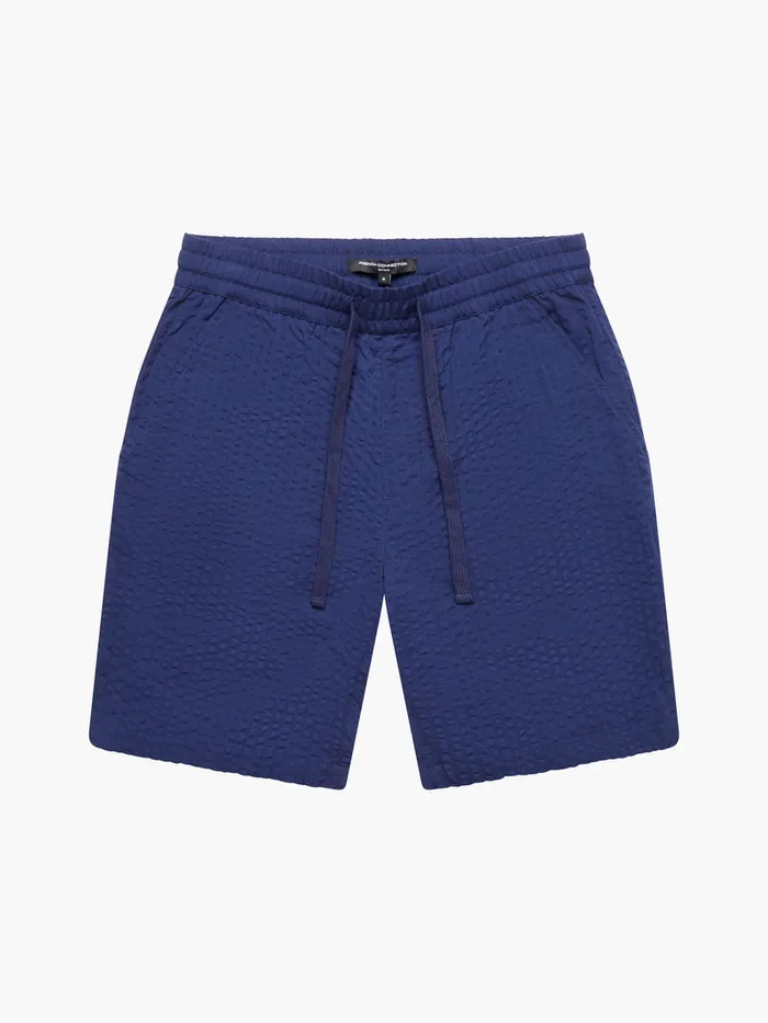 Man Shorts French Connection Seersucker Shorts Navy