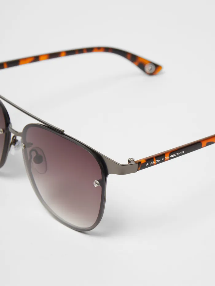 Man Sunglasses French Connection DFrame Sunglasses Gunmetal Man Sunglasses French Connection DFrame Sunglasses Gunmetal