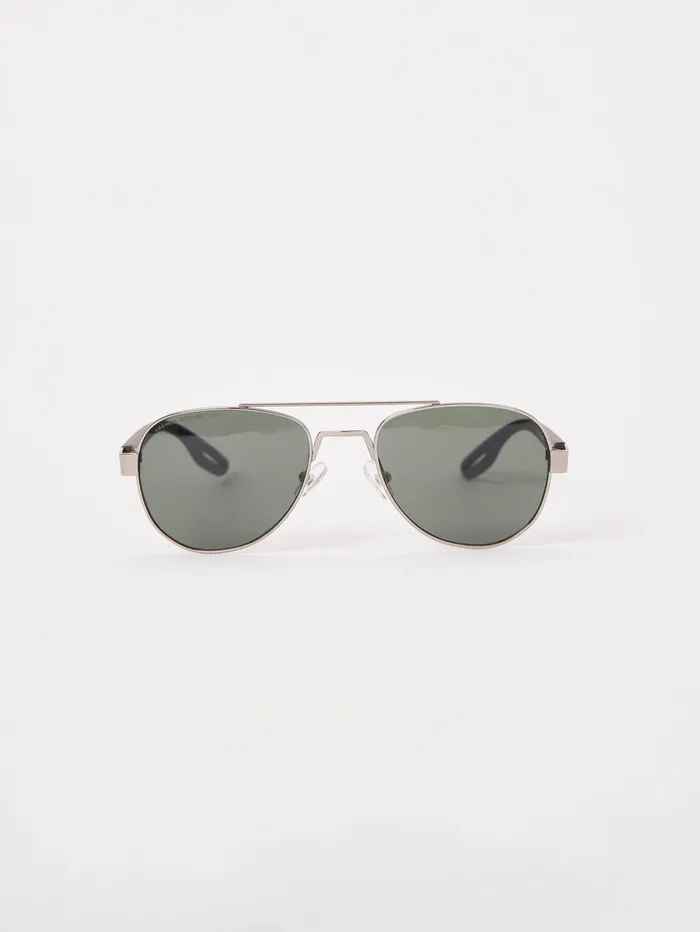 Man Sunglasses French Connection Metal DFrame Sunglasses Silver