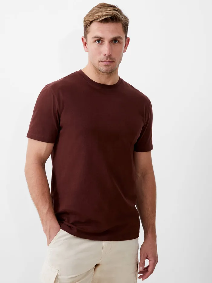 Man TShirts and Polo Shirts French Connection Classic Organic TShirt Chocolate