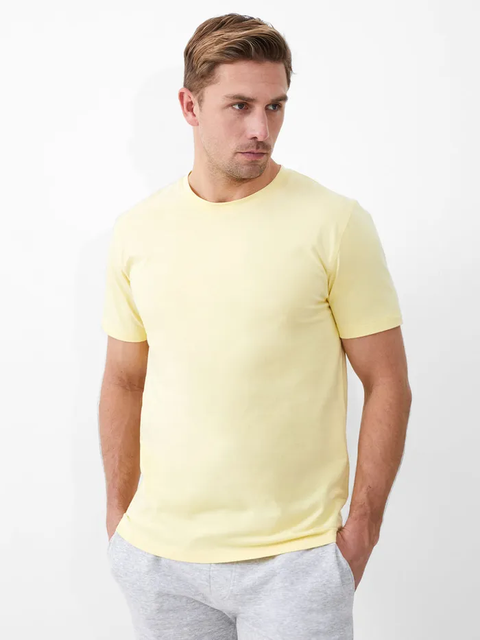 Man TShirts and Polo Shirts French Connection Classic Organic TShirt Lemon