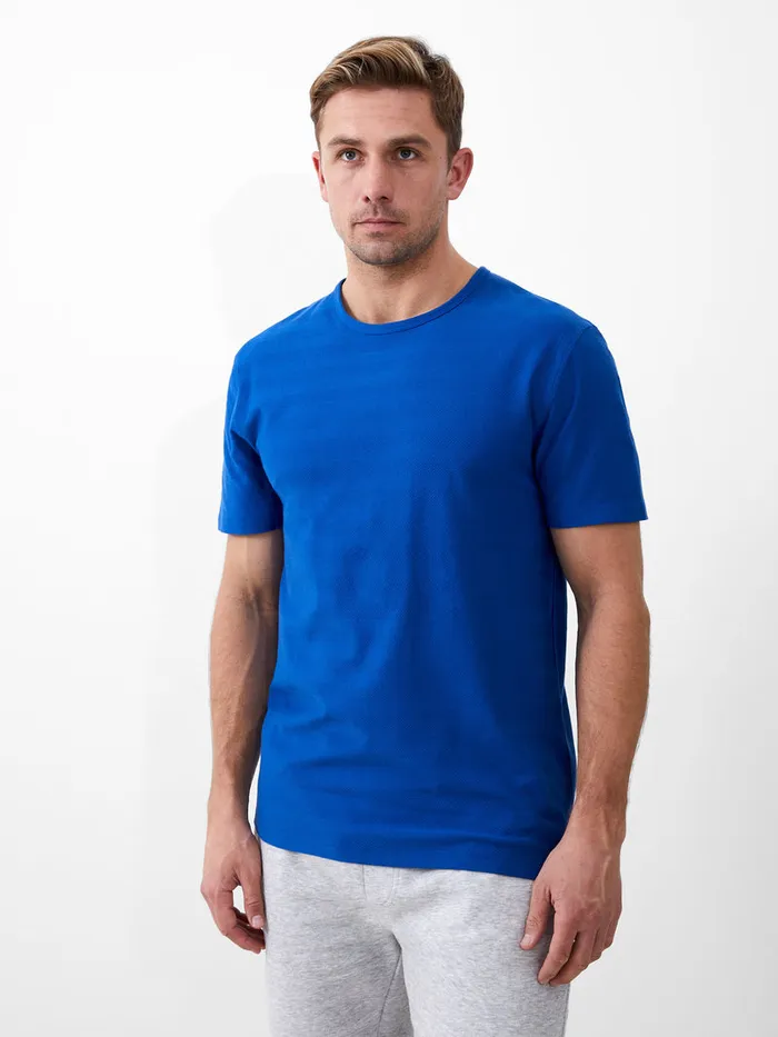 Man TShirts and Polo Shirts French Connection Herringbone TShirt True Blue