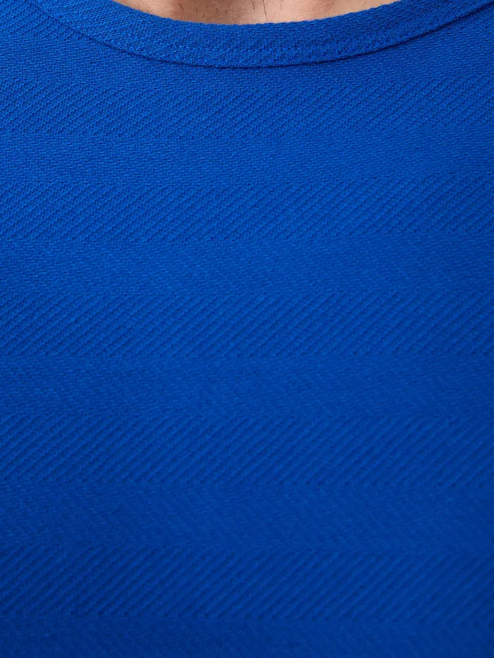 Man TShirts and Polo Shirts French Connection Herringbone TShirt True Blue Man TShirts and Polo Shirts French Connection Herringbone TShirt True Blue