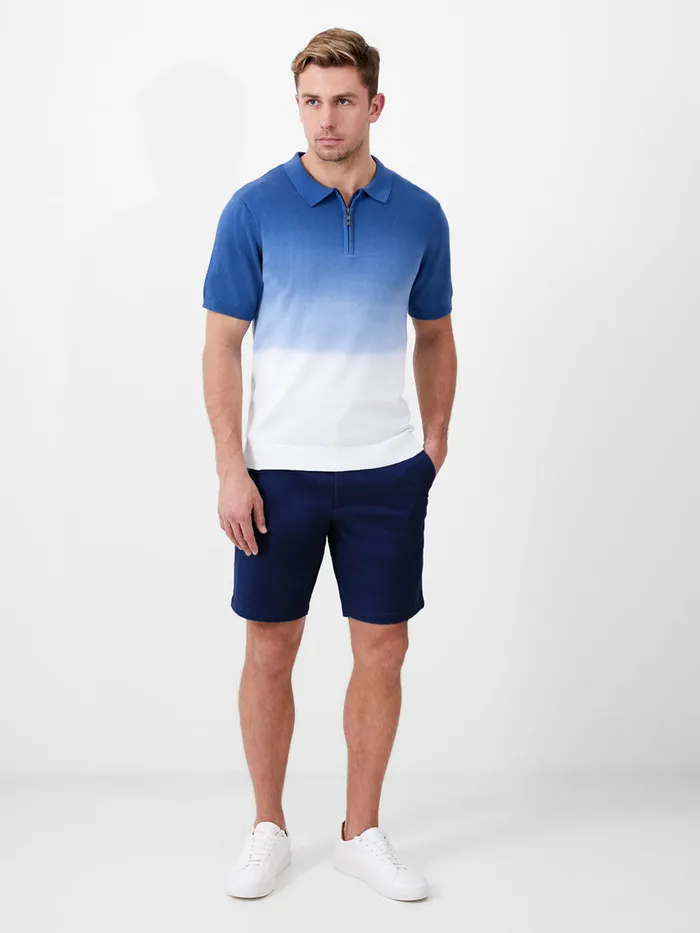 Man TShirts and Polo Shirts French Connection Ombre Half Zip Polo Shirt Navy Ombre Man TShirts and Polo Shirts French Connection Ombre Half Zip Polo Shirt Navy Ombre