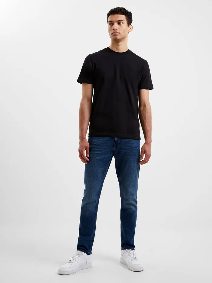 Man TShirts and Polo Shirts French Connection Organic Cotton Classic TShirt Black Onyx