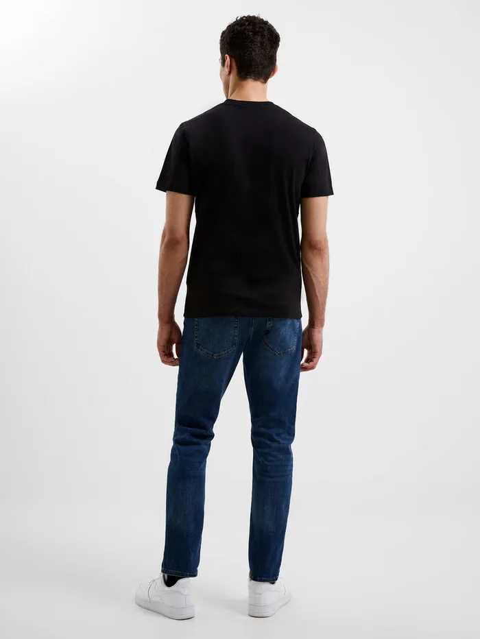 Man TShirts and Polo Shirts French Connection Organic Cotton Classic TShirt Black Onyx