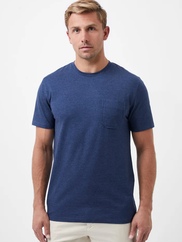 Man TShirts and Polo Shirts French Connection Organic Pocket TShirt Indigo Mel Man TShirts and Polo Shirts French Connection Organic Pocket TShirt Indigo Mel