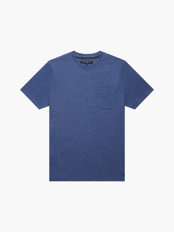 Man TShirts and Polo Shirts French Connection Organic Pocket TShirt Indigo Mel