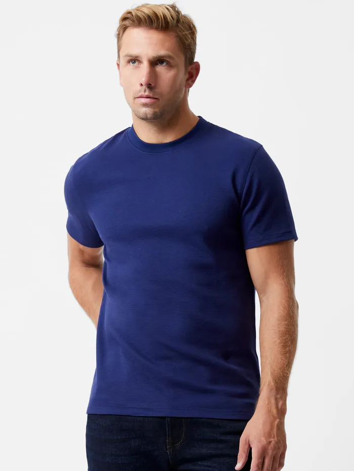 Man TShirts and Polo Shirts French Connection Ottoman Crew Neck TShirt Marine