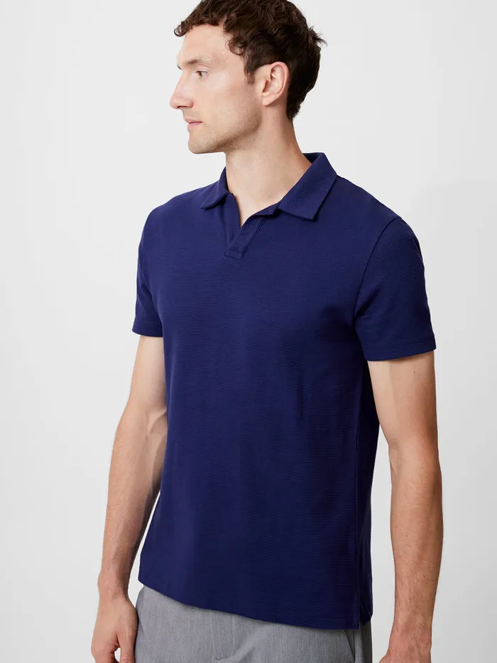 Man TShirts and Polo Shirts French Connection Ottoman Trophy Neck TShirt Marine Man TShirts and Polo Shirts French Connection Ottoman Trophy Neck TShirt Marine