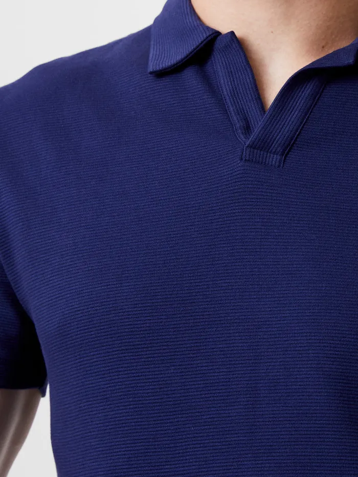 Man TShirts and Polo Shirts French Connection Ottoman Trophy Neck TShirt Marine