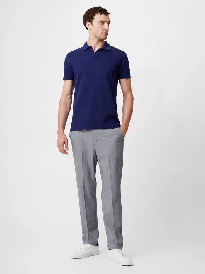 Man TShirts and Polo Shirts French Connection Ottoman Trophy Neck TShirt Marine