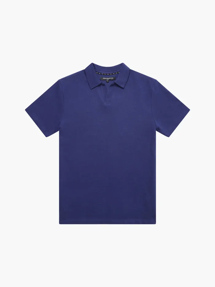 Man TShirts and Polo Shirts French Connection Ottoman Trophy Neck TShirt Marine
