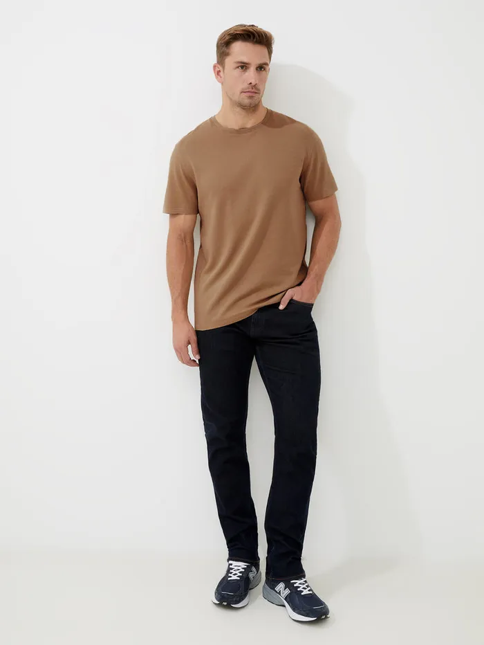 Man TShirts and Polo Shirts French Connection Short Sleeve Ottoman Texture TShirt Tobacco Man TShirts and Polo Shirts French Connection Short Sleeve Ottoman Texture TShirt Tobacco