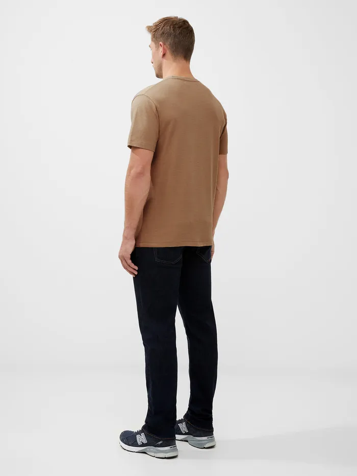 Man TShirts and Polo Shirts French Connection Short Sleeve Ottoman Texture TShirt Tobacco Man TShirts and Polo Shirts French Connection Short Sleeve Ottoman Texture TShirt Tobacco