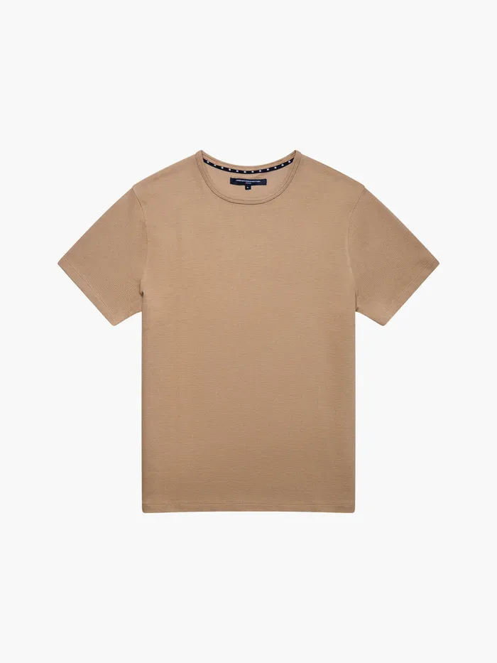 Man TShirts and Polo Shirts French Connection Short Sleeve Ottoman Texture TShirt Tobacco Man TShirts and Polo Shirts French Connection Short Sleeve Ottoman Texture TShirt Tobacco