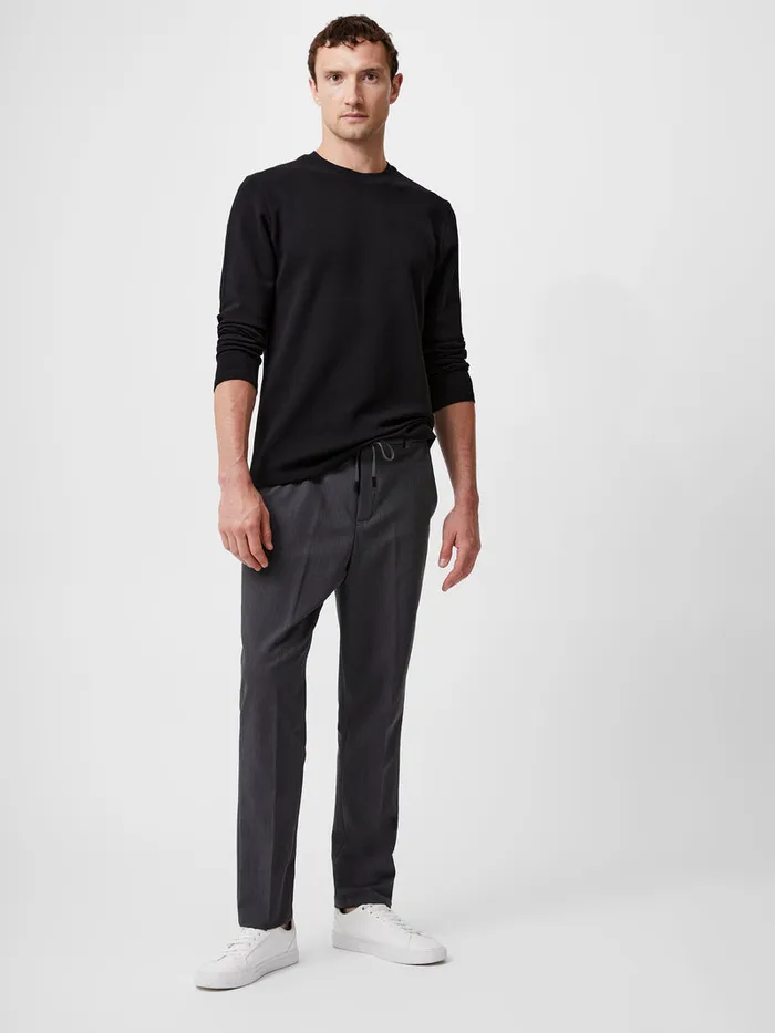 Man Trousers French Connection Stretch Knitted Trousers Black