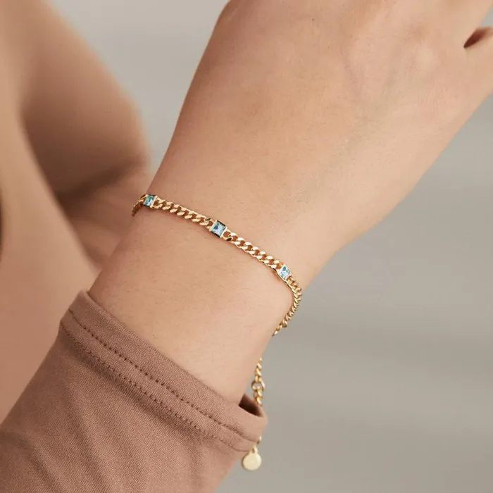 March Birthstone Aquamarine Curb Chain Bracelet Silver Women Alex And Ani Luck March Birthstone Aquamarine Curb Chain Bracelet Silver Women Alex And Ani Luck