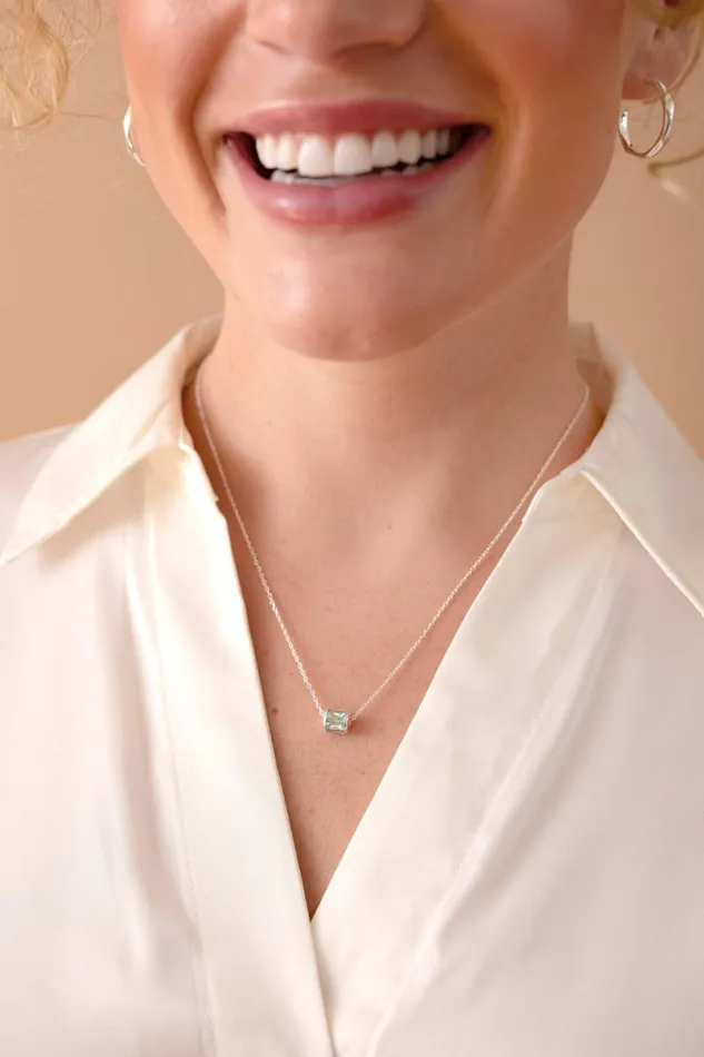 March Birthstone Precious Pendant Necklace 14kt Gold Over Sterling Silver Women Alex And Ani Wedding Engagement