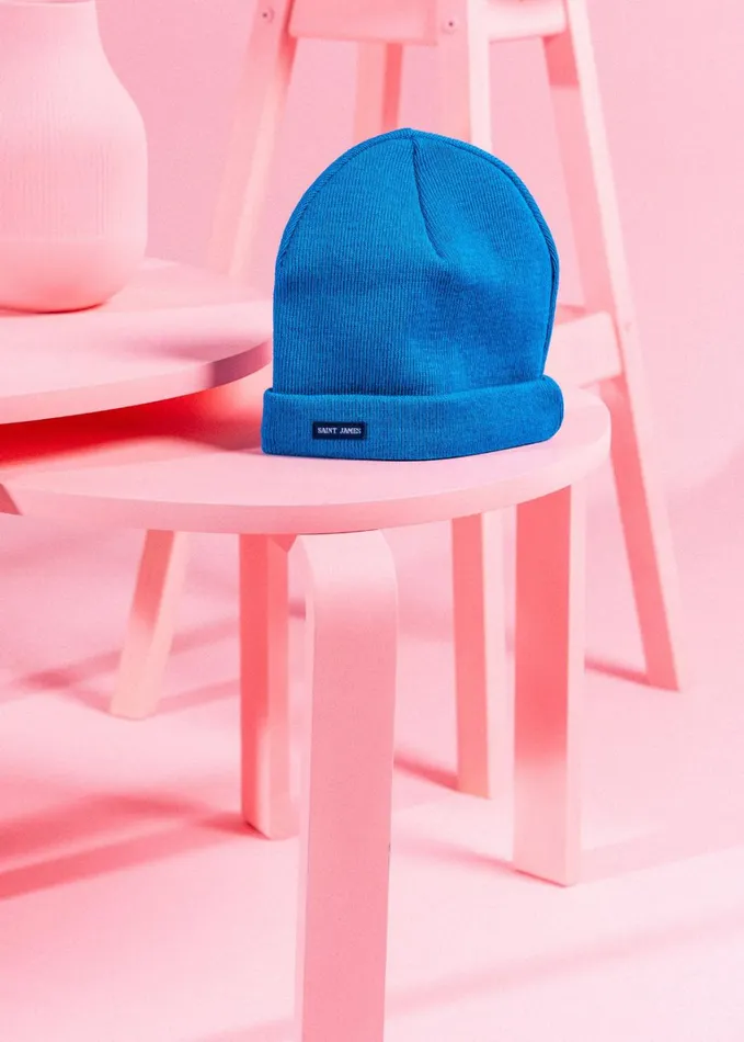 Maree Beanie Soft Wool Nautical Beanie Electricblue Women Saint James Hats and Beanies