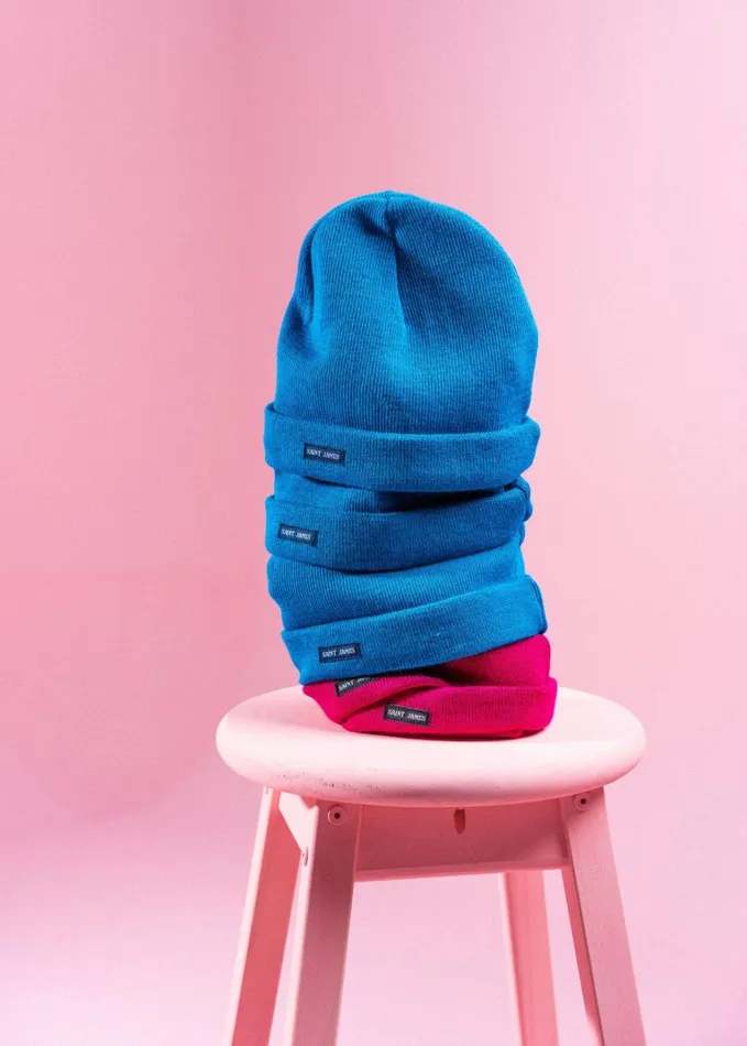Maree Beanie Soft Wool Nautical Beanie Electricblue Women Saint James Hats and Beanies