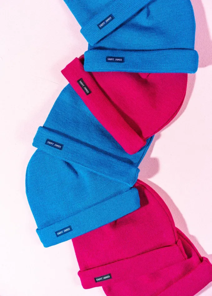 Maree Beanie Soft Wool Nautical Beanie Electricblue Women Saint James Hats and Beanies