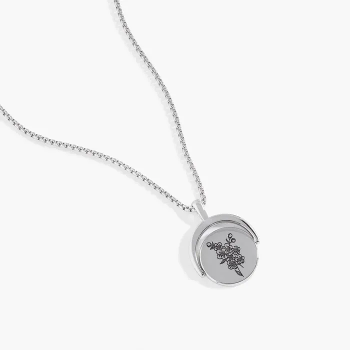 May Birthstone And Flower Flip Charm Necklace Stainless Steel Gold Women Alex And Ani Birthday