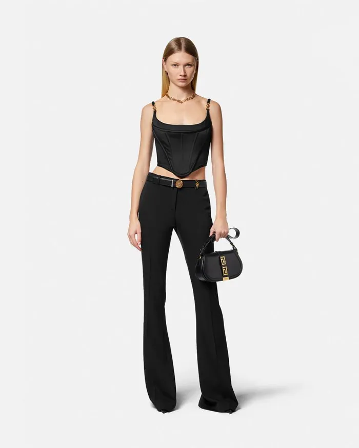 Medusa 03995 Flared Pants Black Women Versace Suits