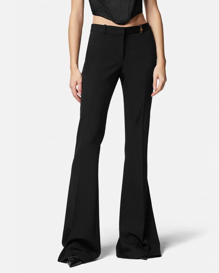 Medusa 03995 Flared Pants Black Women Versace Suits