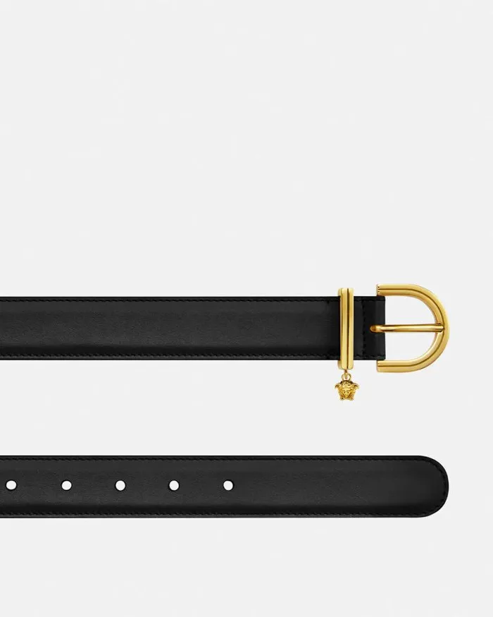 Medusa 03995 Leather Belt 3 Cm Blackgold Women Versace Belts