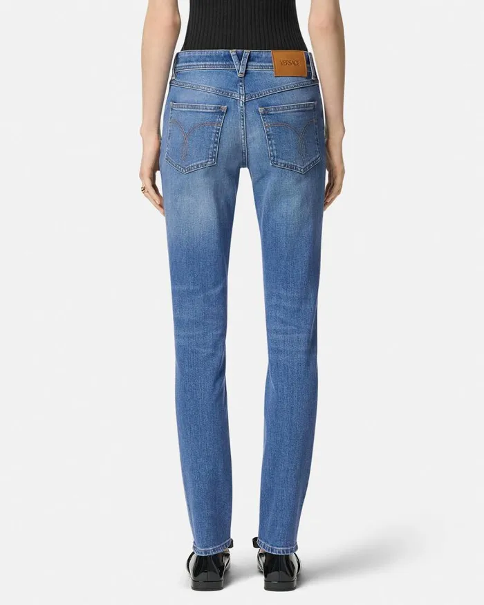 Medusa 03995 Skinny Jeans Blue Women Versace Denim