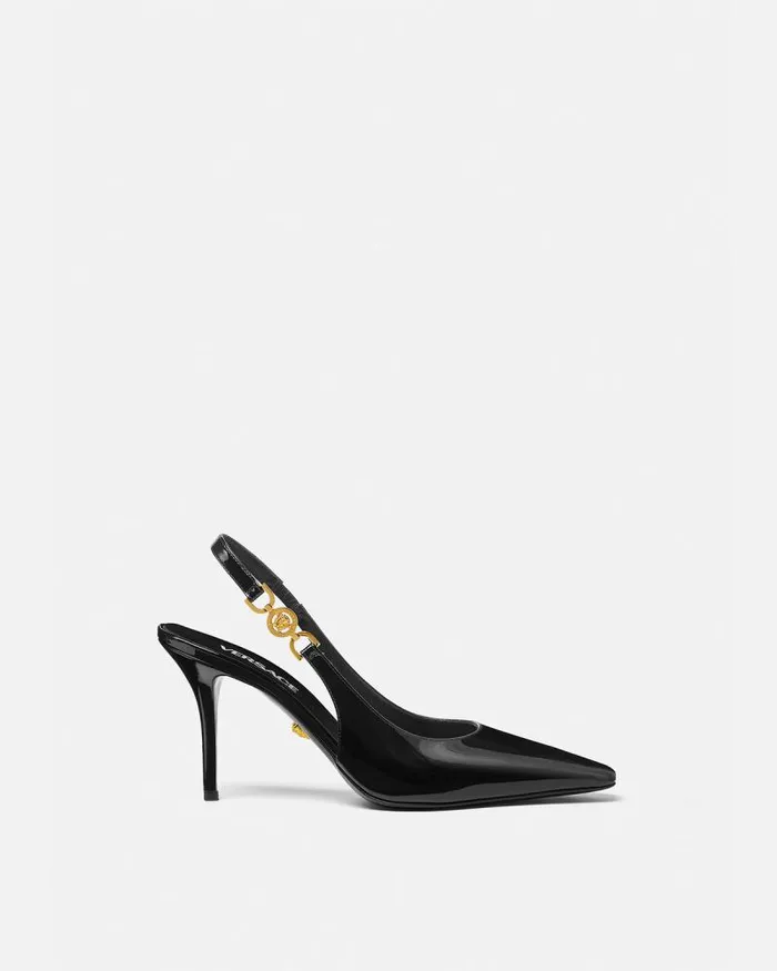 Medusa 03995 Slingback Pumps 85 Mm Blackgold Women Versace Pumps and Slingbacks Medusa 03995 Slingback Pumps 85 Mm Blackgold Women Versace Pumps and Slingbacks