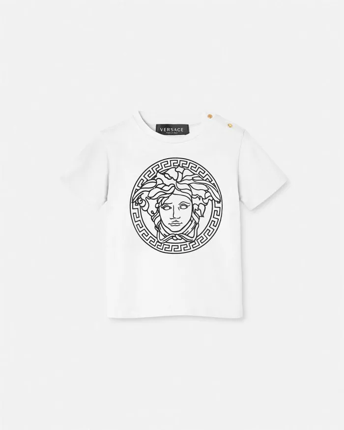 Medusa Baby TShirt Blackwhite Children Versace Clothing