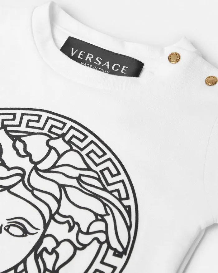 Medusa Baby TShirt Blackwhite Children Versace Clothing