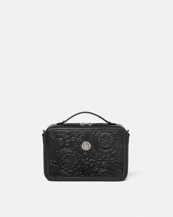 Medusa Biggie Barocco Messenger Bag Black Men Versace Crossbody and Messengers