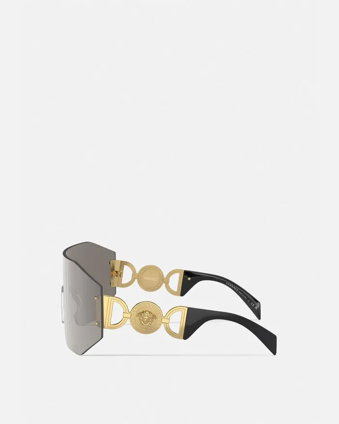 Medusa Biggie Mask Sunglasses Havana Women Versace Sunglasses