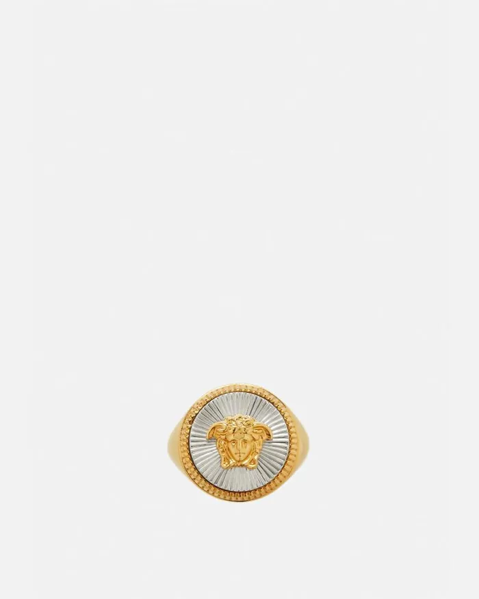 Medusa Biggie Ring Silvergold Women Versace Rings