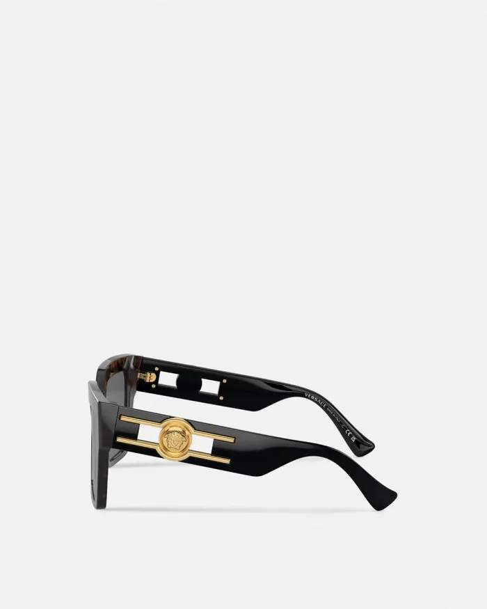 Medusa Deco Butterfly Sunglasses Havana Women Versace Sunglasses