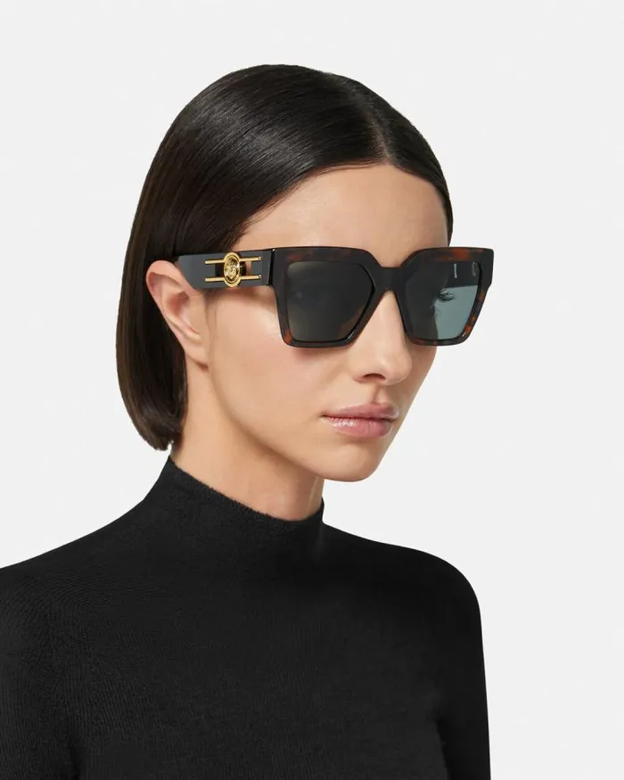 Medusa Deco Butterfly Sunglasses Havana Women Versace Sunglasses