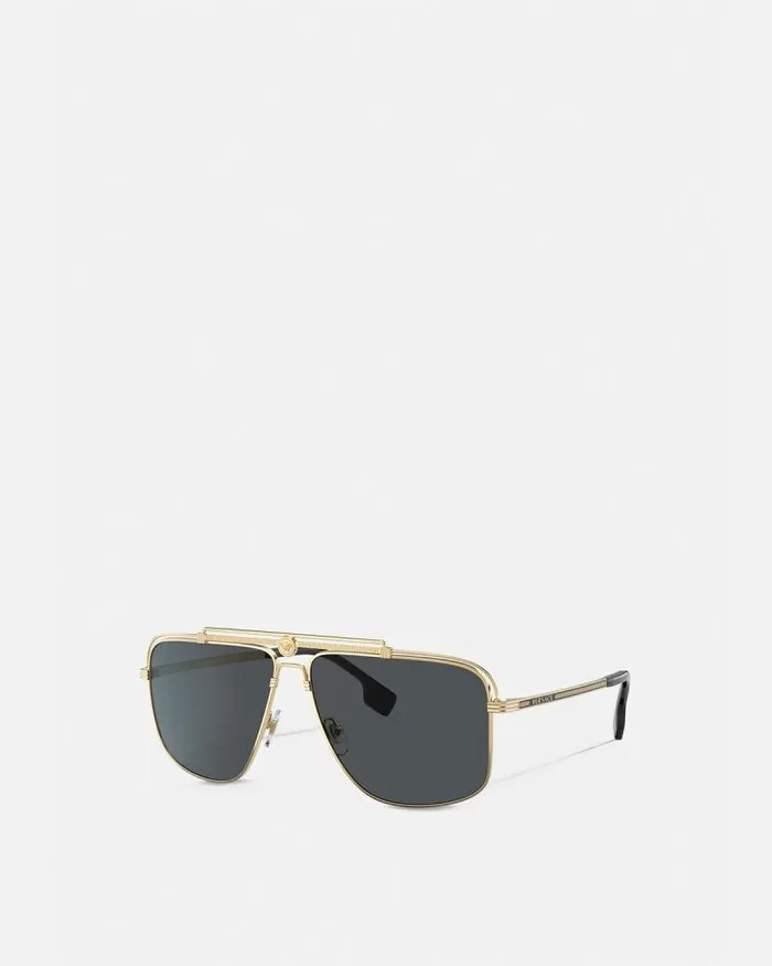 Medusa Focus Sunglasses Gold Men Versace Sunglasses