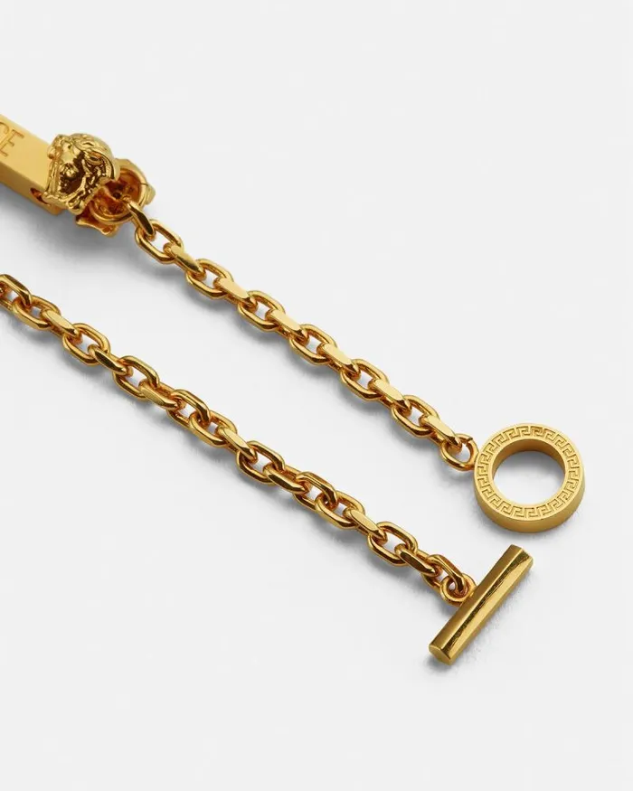 Medusa Greca Logo Bracelet Light Gold Men Versace Bracelets