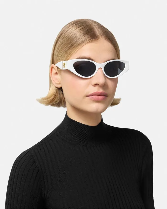 Medusa Legend CatEye Sunglasses White Women Versace Sunglasses