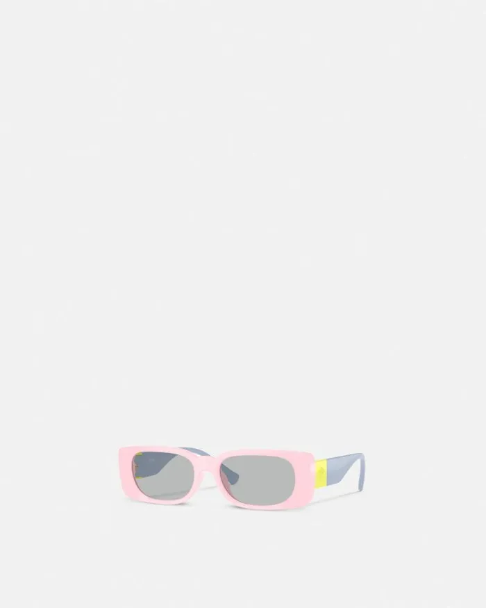 Medusa Plaque Kids Rectangular Sunglasses Light Pink Children Versace Accessories Medusa Plaque Kids Rectangular Sunglasses Light Pink Children Versace Accessories