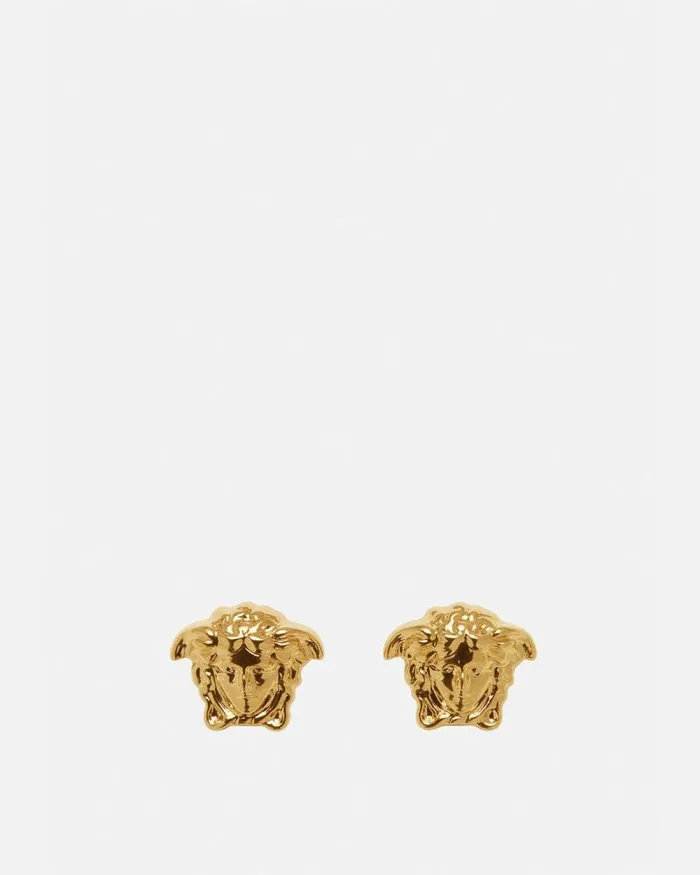 Medusa Stud Earrings Warm Gold WomenMen Versace Earrings