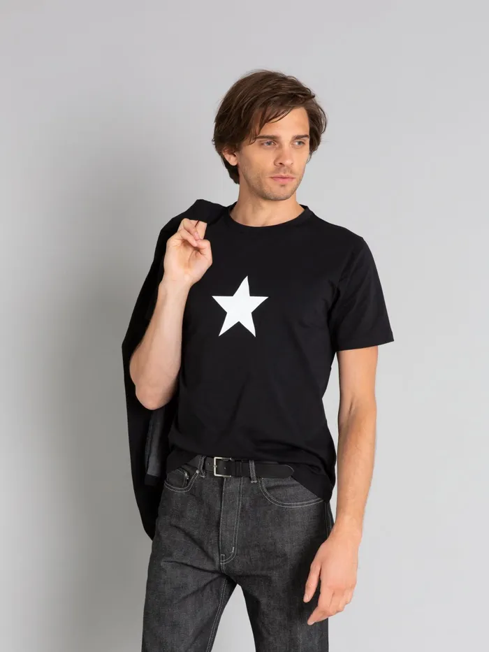 Men Agns B Artist039s Collection Black Short Sleeves Coulos Star Tshirt
