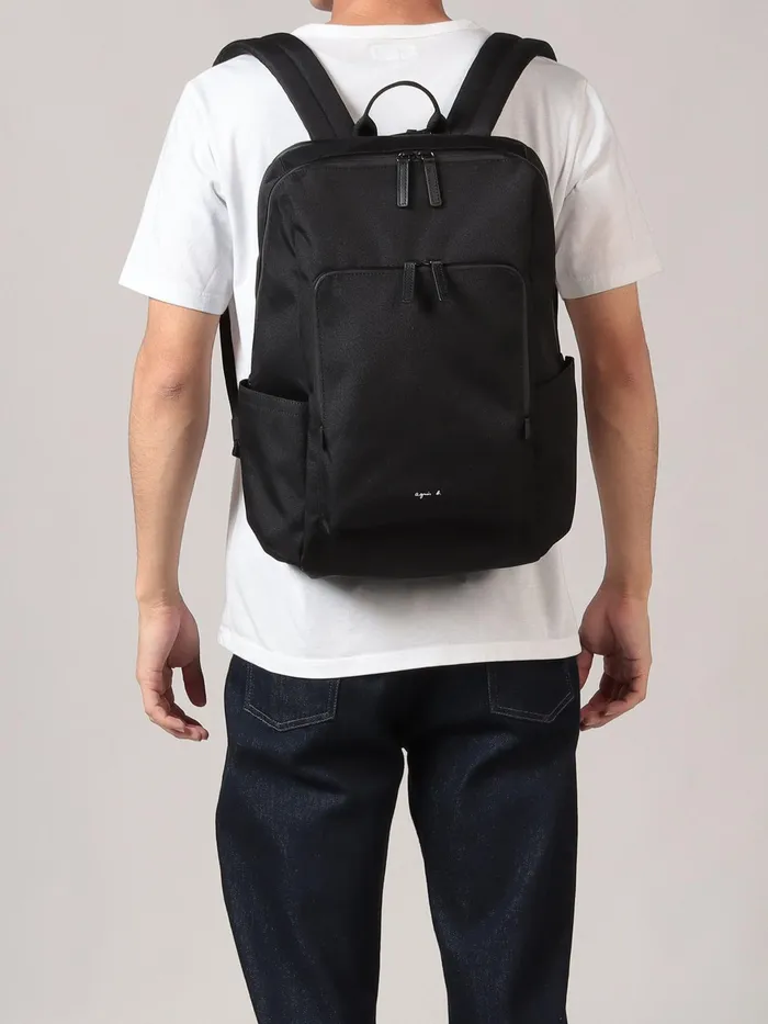 Men Agns B Backpacks Black Nylon Backpack