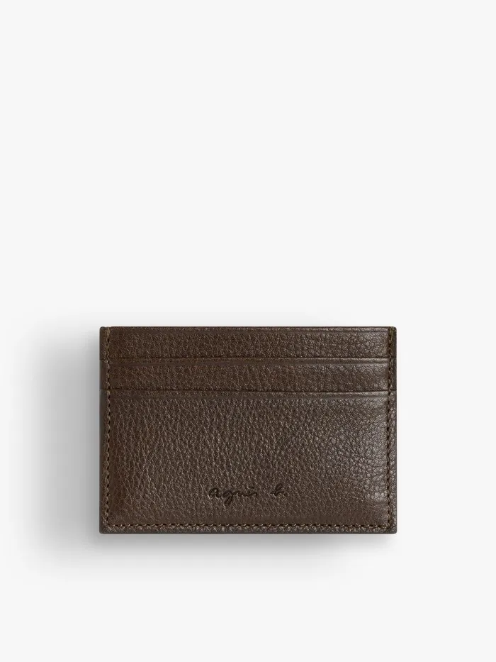 Men Agns B Bags Brown Leather Scott Card Holder