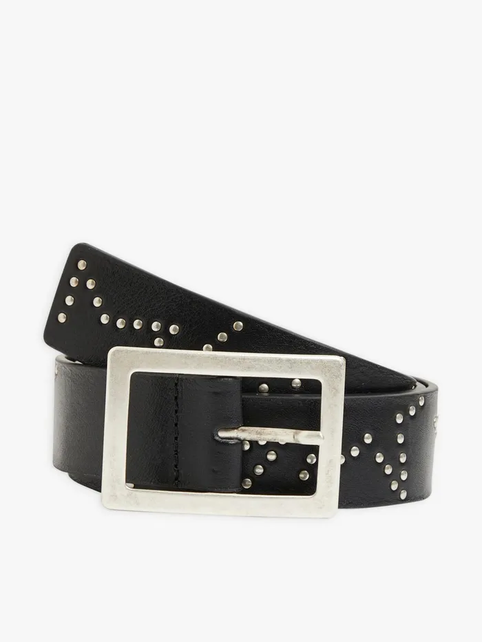 Men Agns B Belts Black Leather Etoile Belt