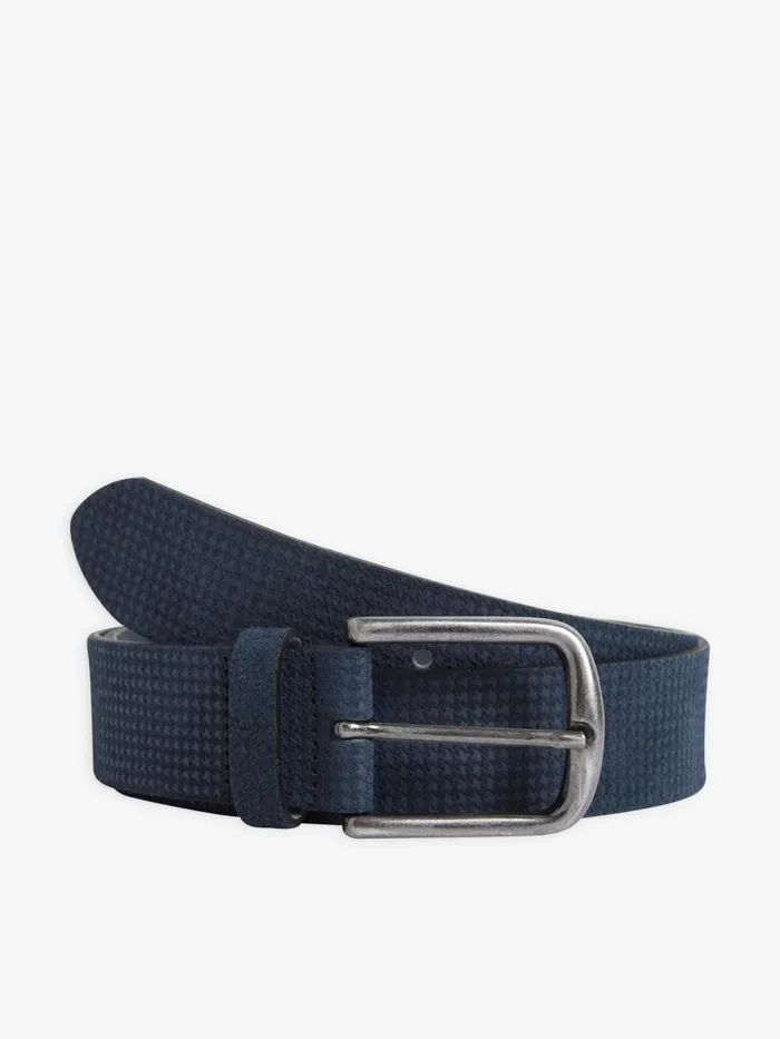 Men Agns B Belts Blue Leather Rick Belt